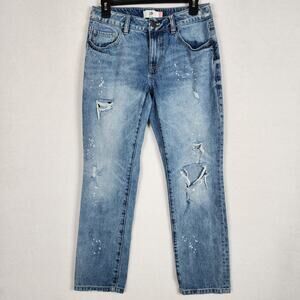 Cabi 100% BF Boyfriend Jeans Size 2 Distressed #5884